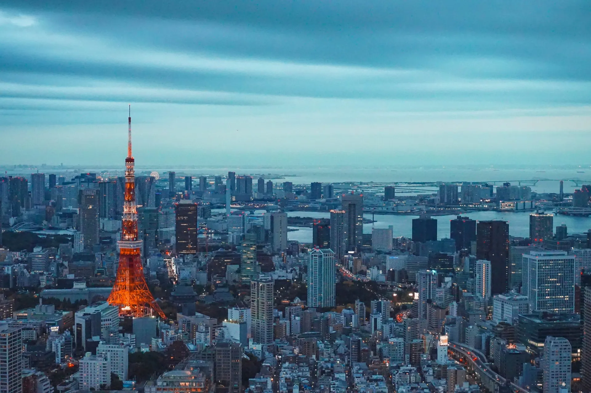 東京タワーと街並み